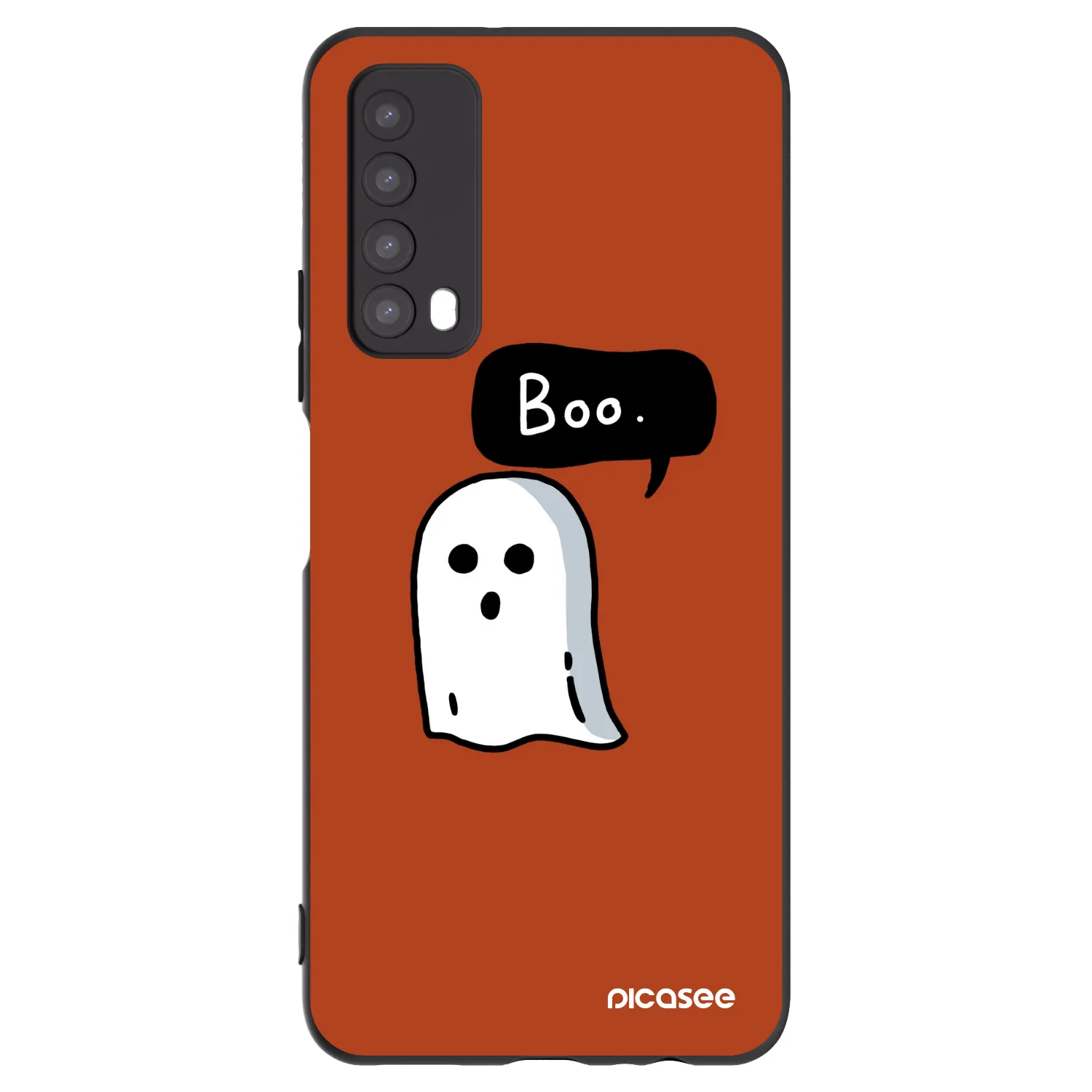 Picasee fekete szilikon tok az alábbi mobiltelefonokra Huawei P Smart 2021 - Boo