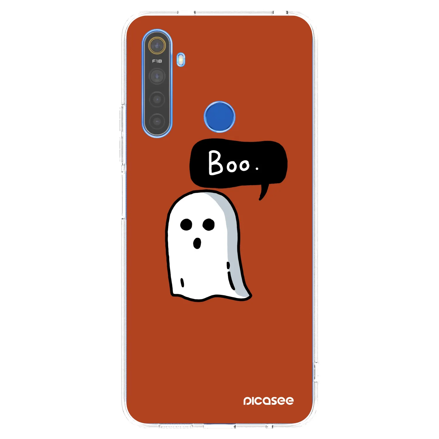 Picasee átlátszó szilikon tok az alábbi mobiltelefonokra Realme 5 - Boo