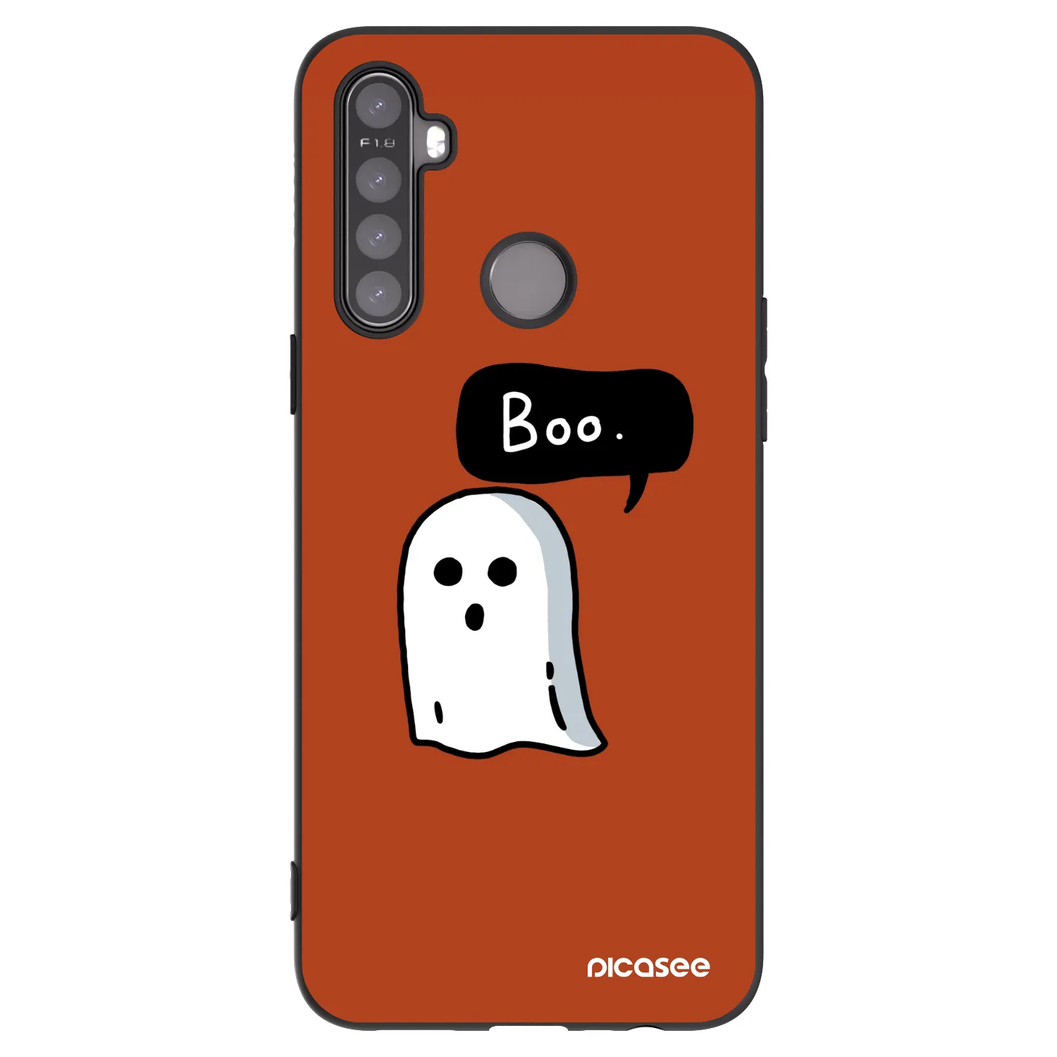 Picasee fekete szilikon tok az alábbi mobiltelefonokra Realme 5 - Boo