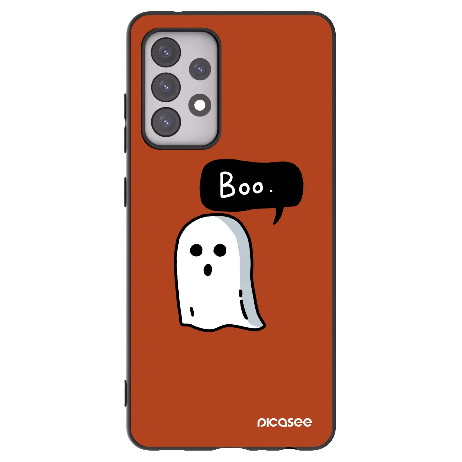 Picasee fekete szilikon tok az alábbi mobiltelefonokra Samsung Galaxy A52 5G A525F - Boo