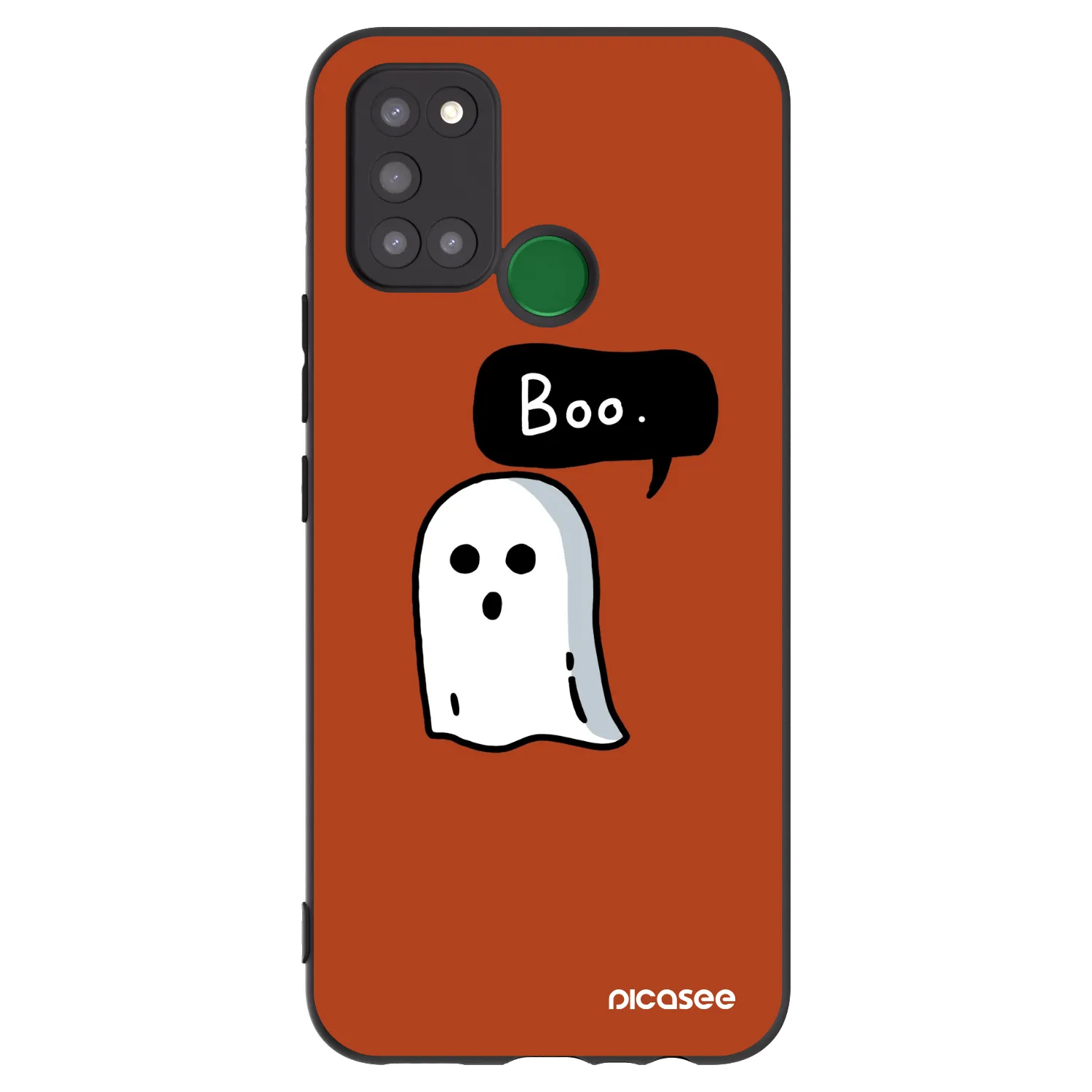 Picasee fekete szilikon tok az alábbi mobiltelefonokra Realme 7i - Boo