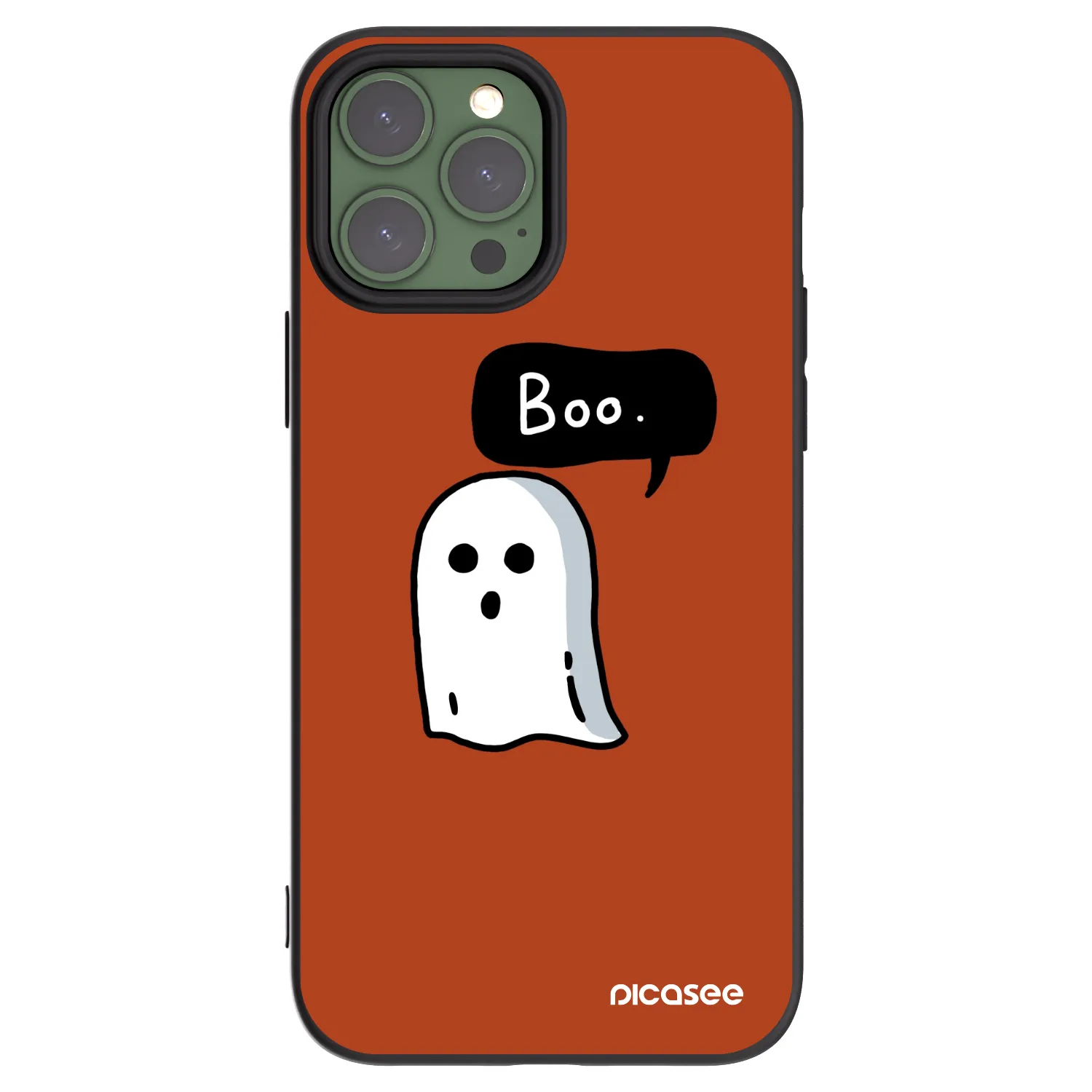 Picasee fekete szilikon tok az alábbi mobiltelefonokra Apple iPhone 13 Pro Max - Boo