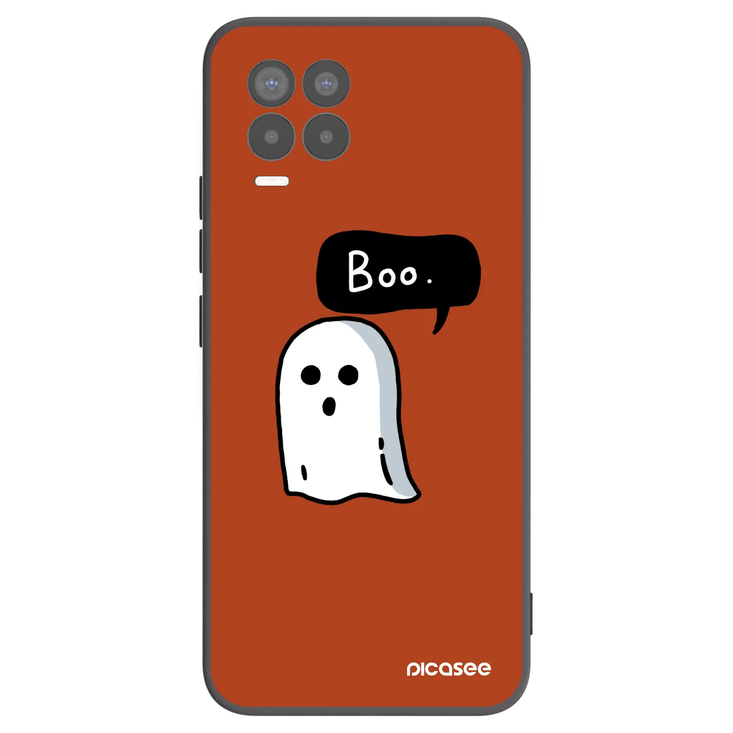 Picasee fekete szilikon tok az alábbi mobiltelefonokra Realme 8 Pro - Boo
