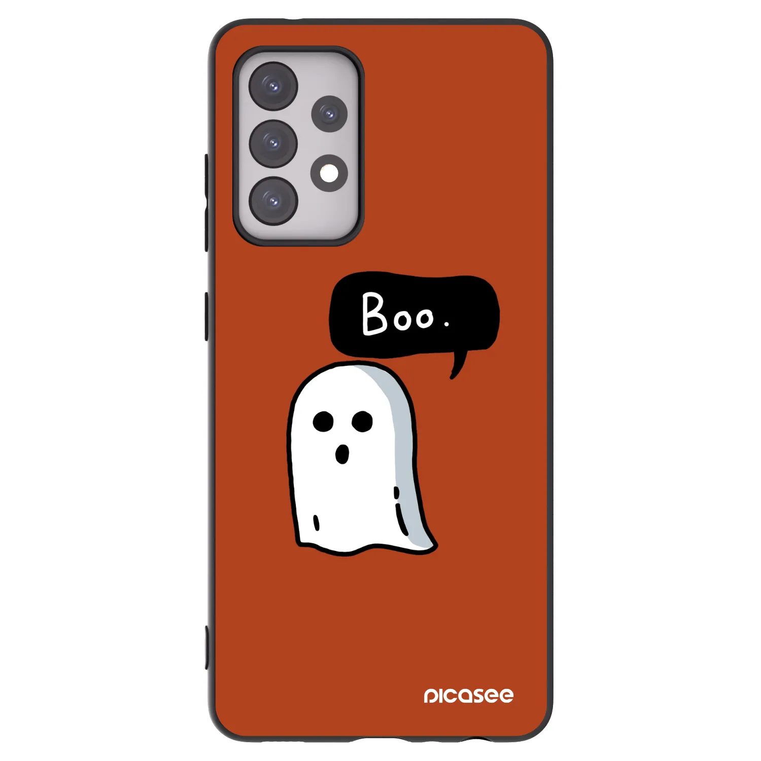 Picasee fekete szilikon tok az alábbi mobiltelefonokra Samsung Galaxy A52s 5G A528B - Boo