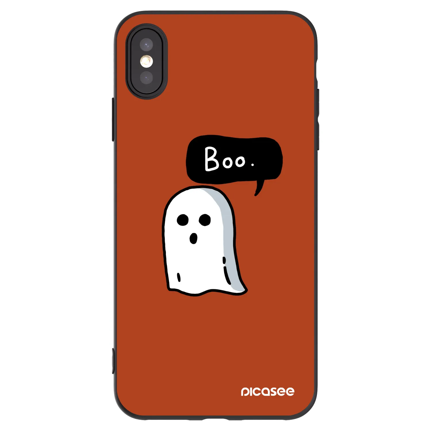 Picasee fekete szilikon tok az alábbi mobiltelefonokra Apple iPhone XS Max - Boo