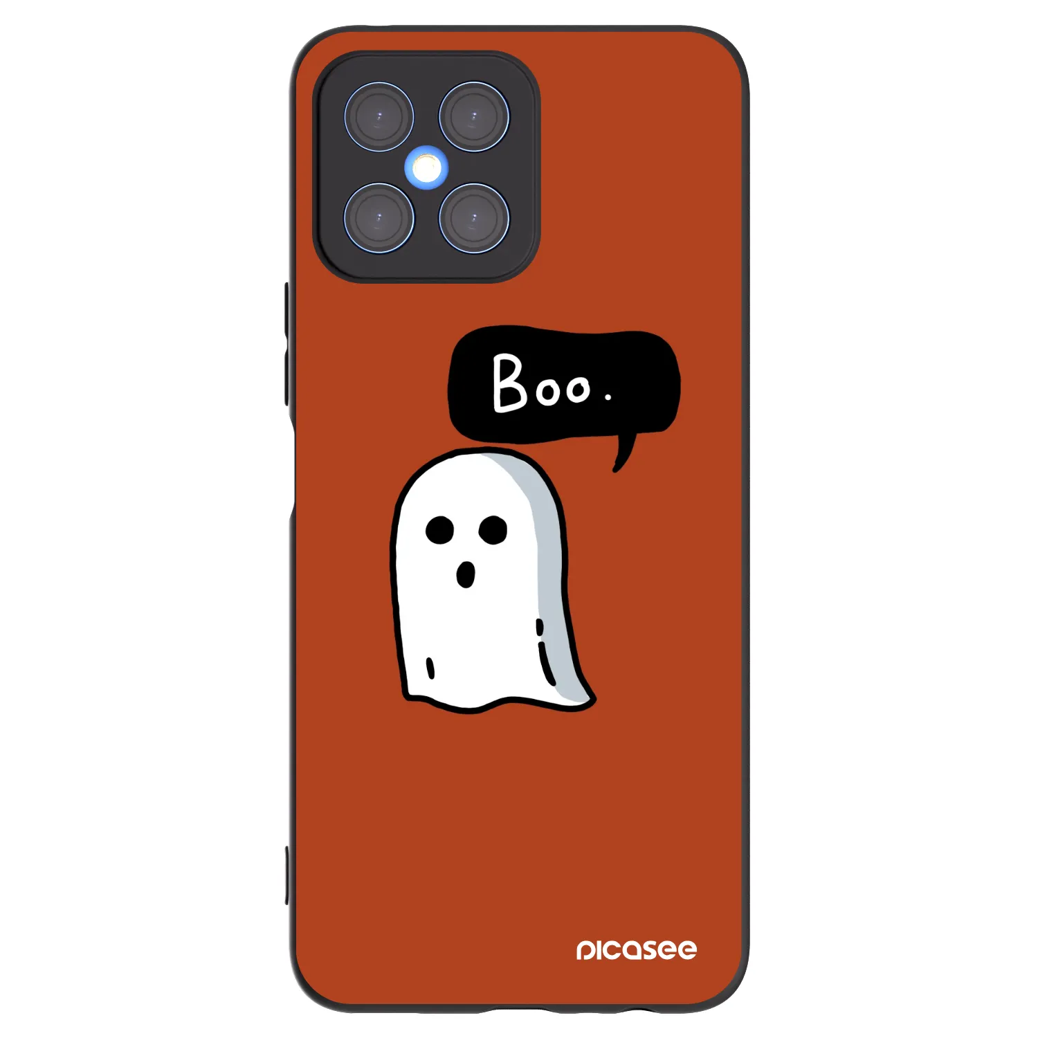 Picasee fekete szilikon tok az alábbi mobiltelefonokra Honor X8 4G - Boo
