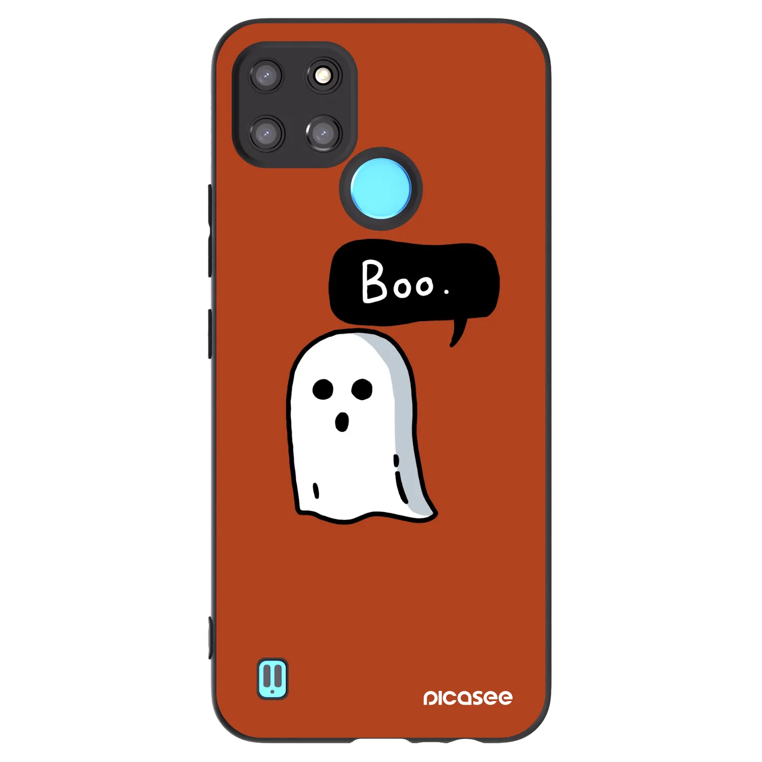 Picasee fekete szilikon tok az alábbi mobiltelefonokra Realme C21Y - Boo