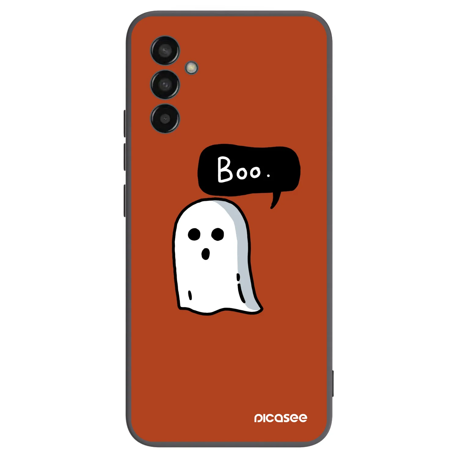 Picasee fekete szilikon tok az alábbi mobiltelefonokra Samsung Galaxy M13 M135F - Boo
