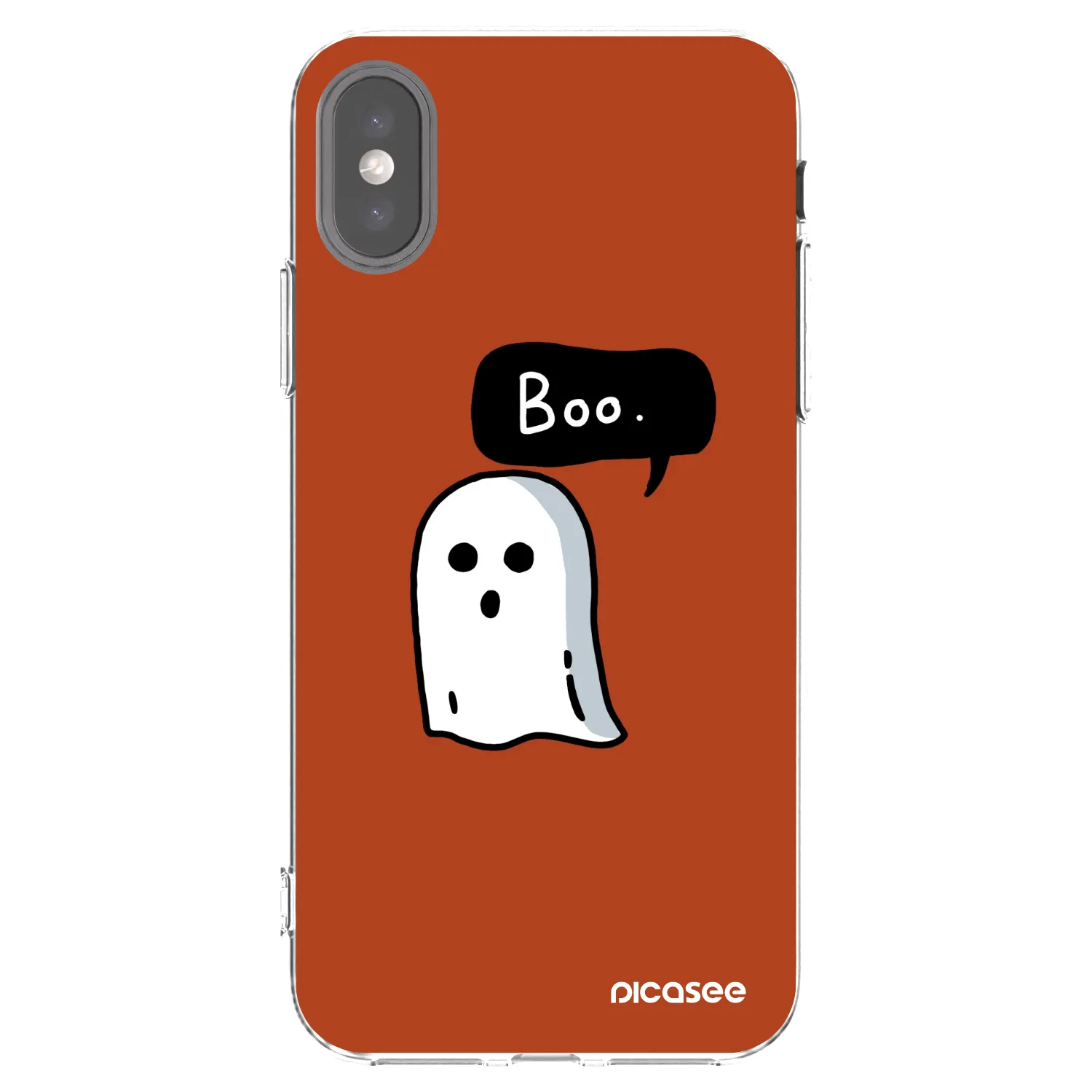 Picasee átlátszó szilikon tok az alábbi mobiltelefonokra Apple iPhone X/XS - Boo