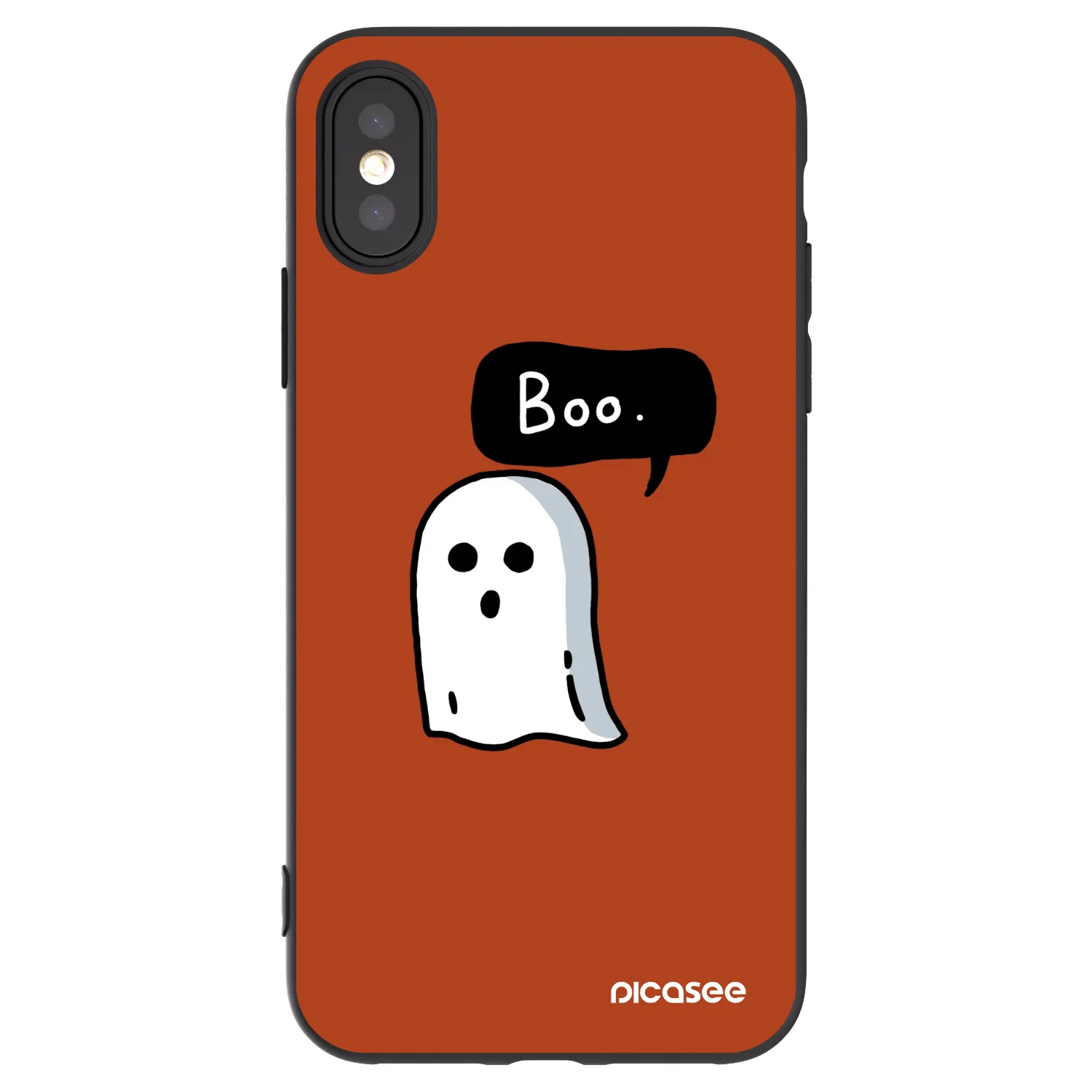 Picasee fekete szilikon tok az alábbi mobiltelefonokra Apple iPhone X/XS - Boo