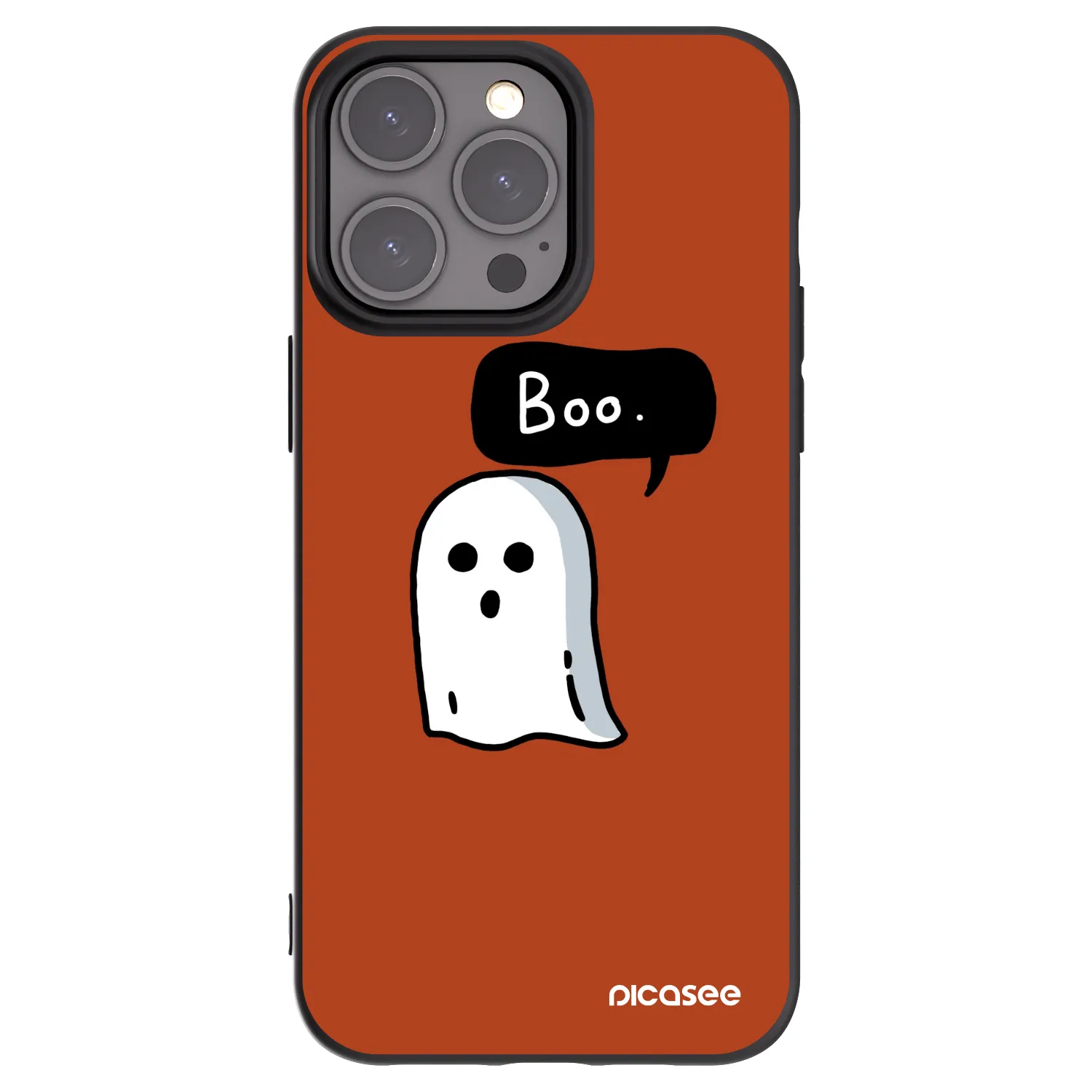 Picasee fekete szilikon tok az alábbi mobiltelefonokra Apple iPhone 15 Pro Max - Boo