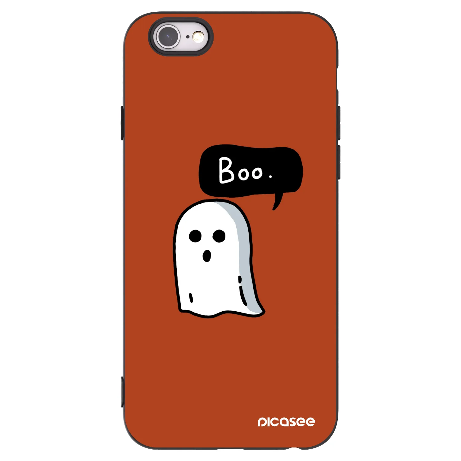 Picasee fekete szilikon tok az alábbi mobiltelefonokra Apple iPhone 6/6S - Boo