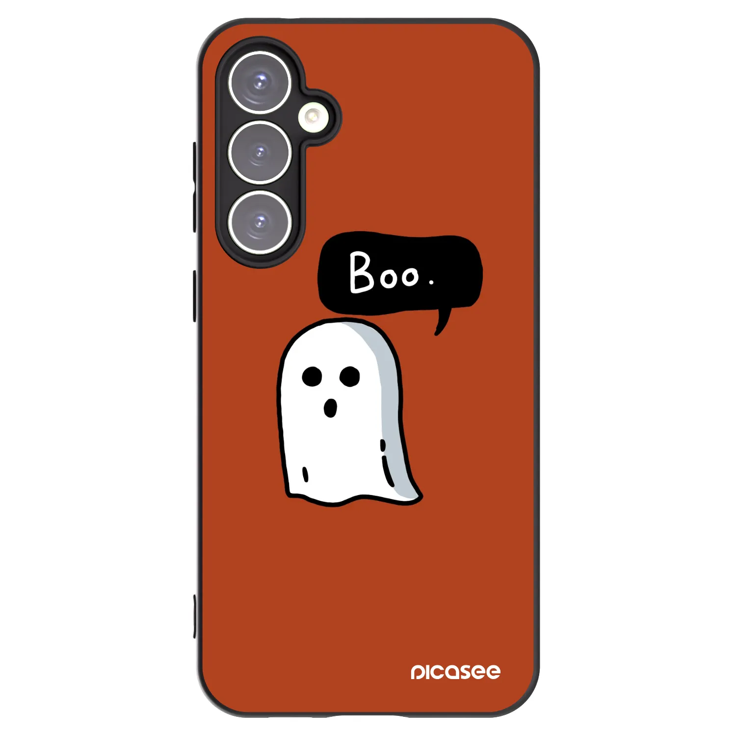 Picasee fekete szilikon tok az alábbi mobiltelefonokra Samsung Galaxy S23 FE S711B - Boo