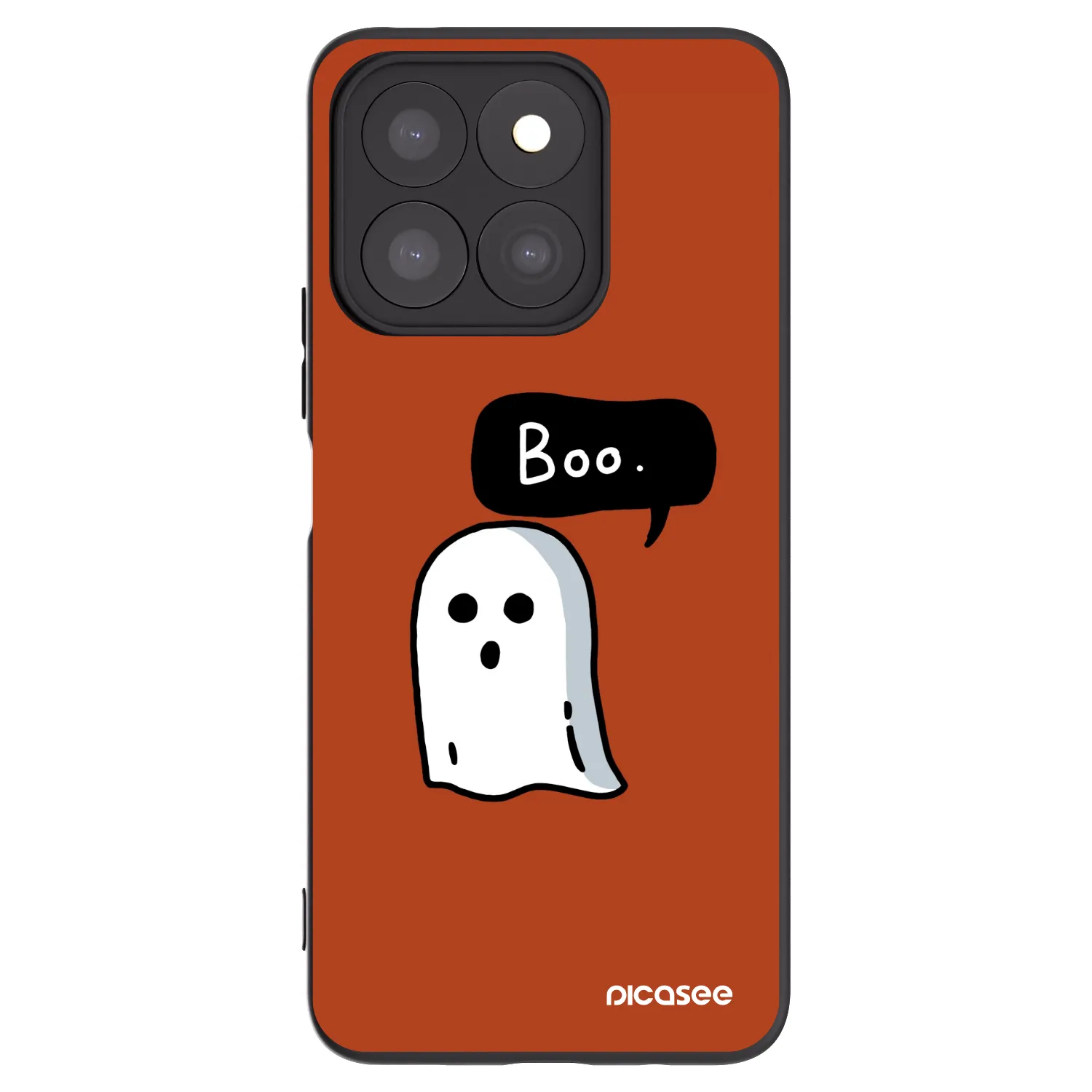 Picasee fekete szilikon tok az alábbi mobiltelefonokra Honor X8b - Boo