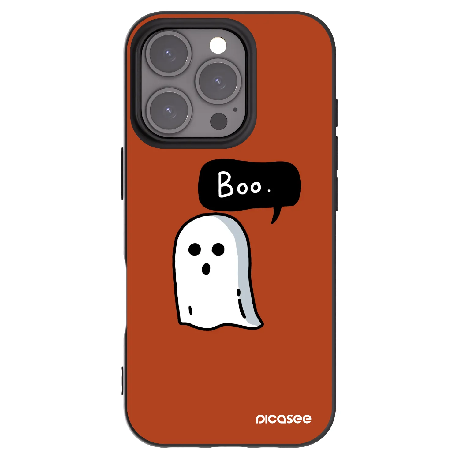 Picasee fekete szilikon tok az alábbi mobiltelefonokra Apple iPhone 16 Pro - Boo