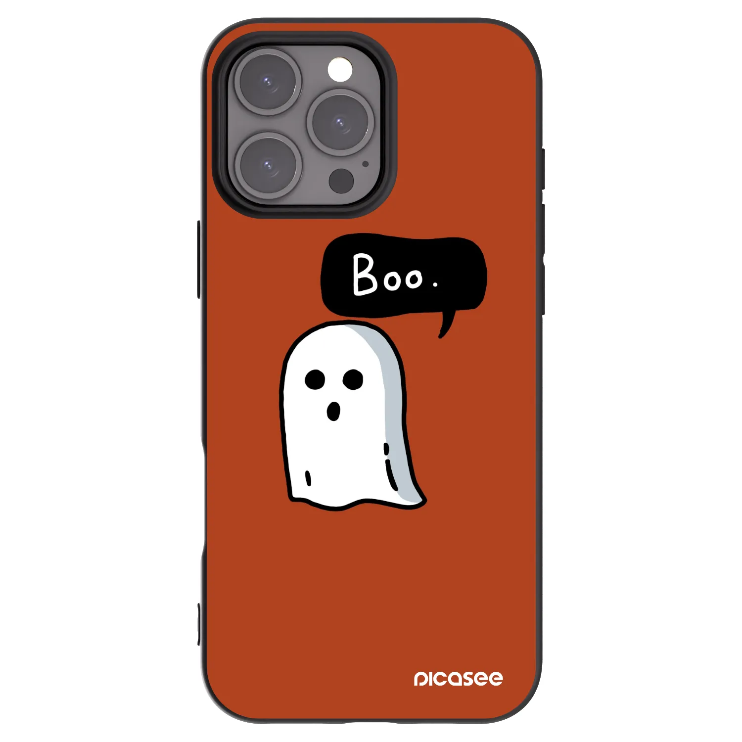 Picasee fekete szilikon tok az alábbi mobiltelefonokra Apple iPhone 16 Pro Max - Boo