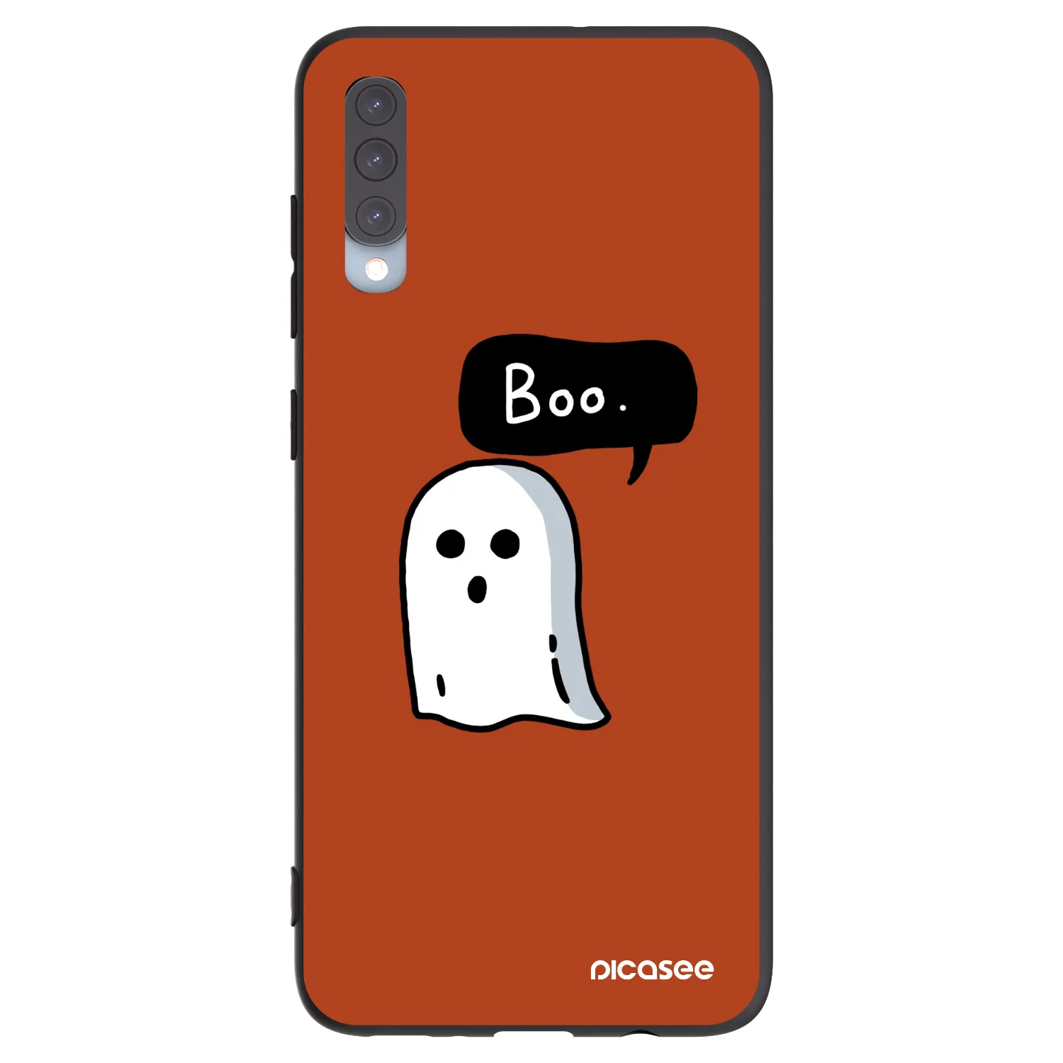 Picasee fekete szilikon tok az alábbi mobiltelefonokra Samsung Galaxy A70 A705F - Boo