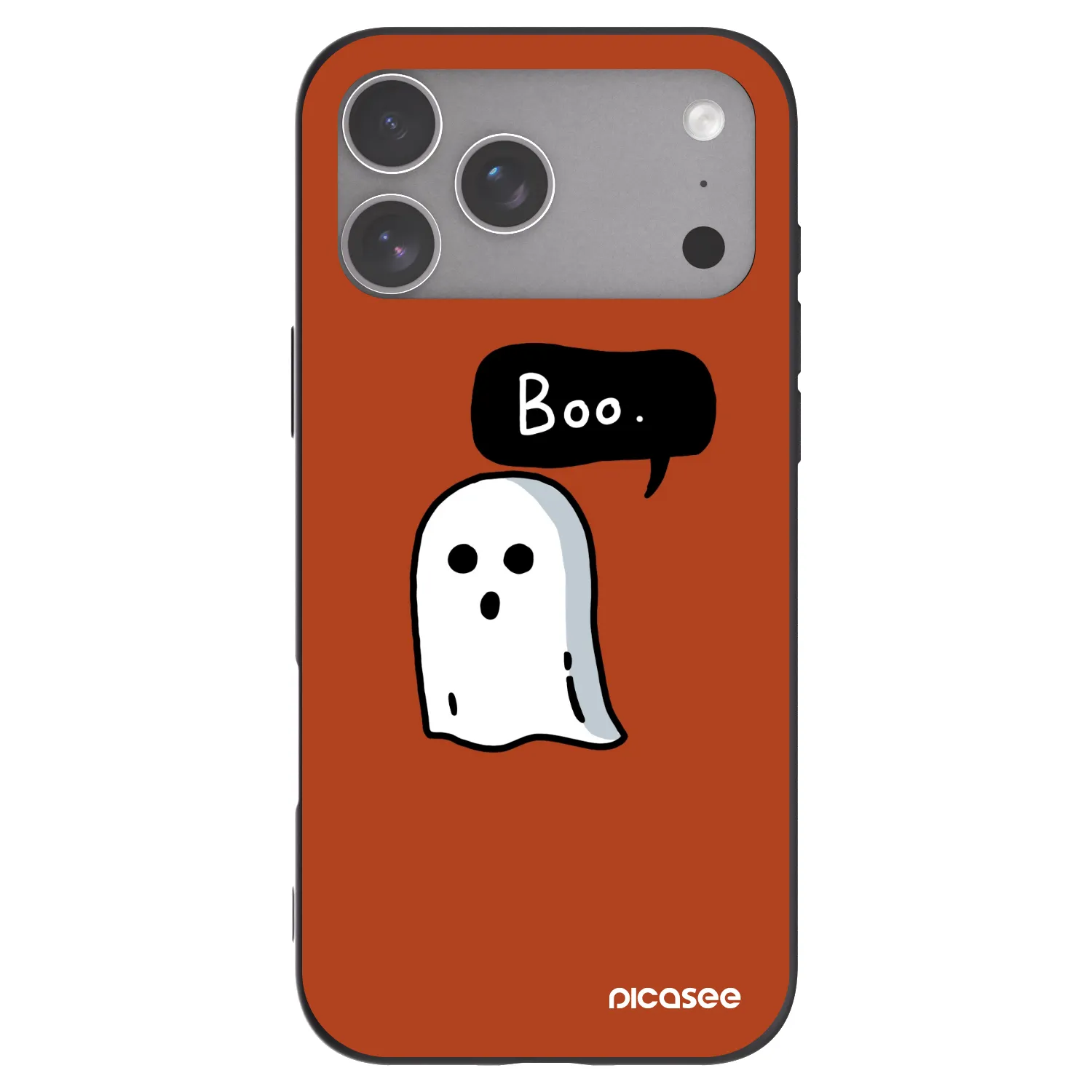 Picasee fekete szilikon tok az alábbi mobiltelefonokra Apple iPhone 18 Pro Max - Boo