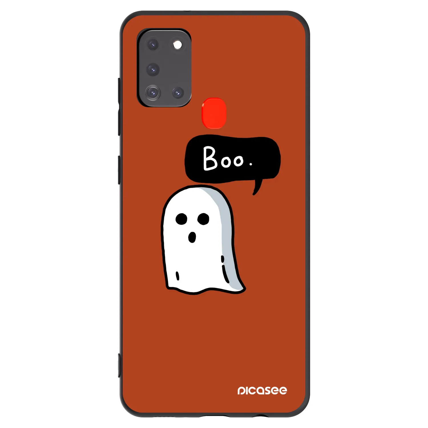 Picasee fekete szilikon tok az alábbi mobiltelefonokra Samsung Galaxy A21s - Boo