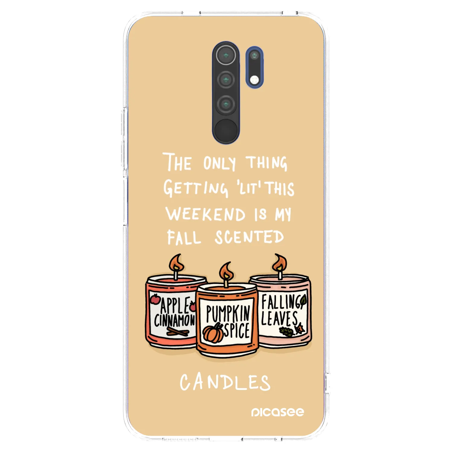 Picasee átlátszó szilikon tok az alábbi mobiltelefonokra Xiaomi Redmi 9 - Candles