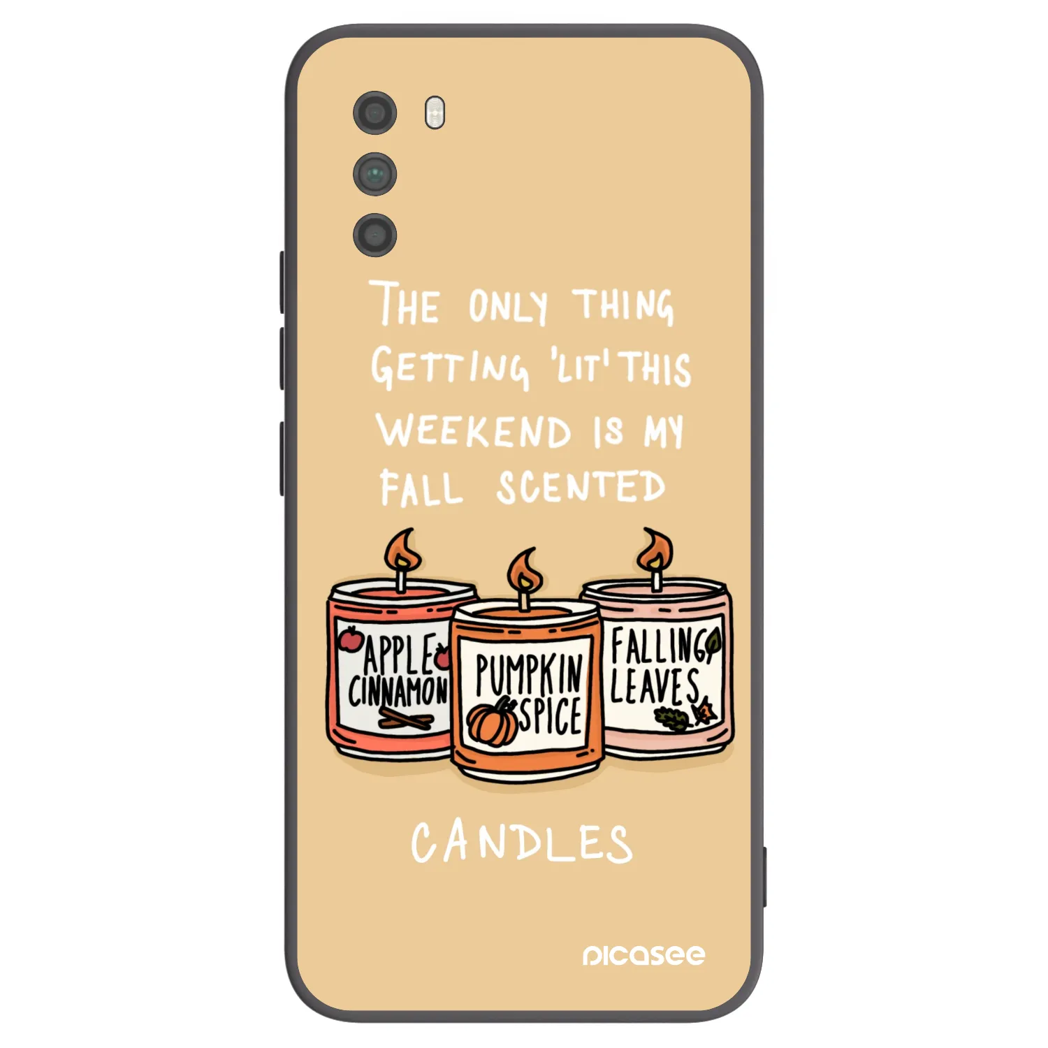 Picasee fekete szilikon tok az alábbi mobiltelefonokra Xiaomi Poco M3 - Candles