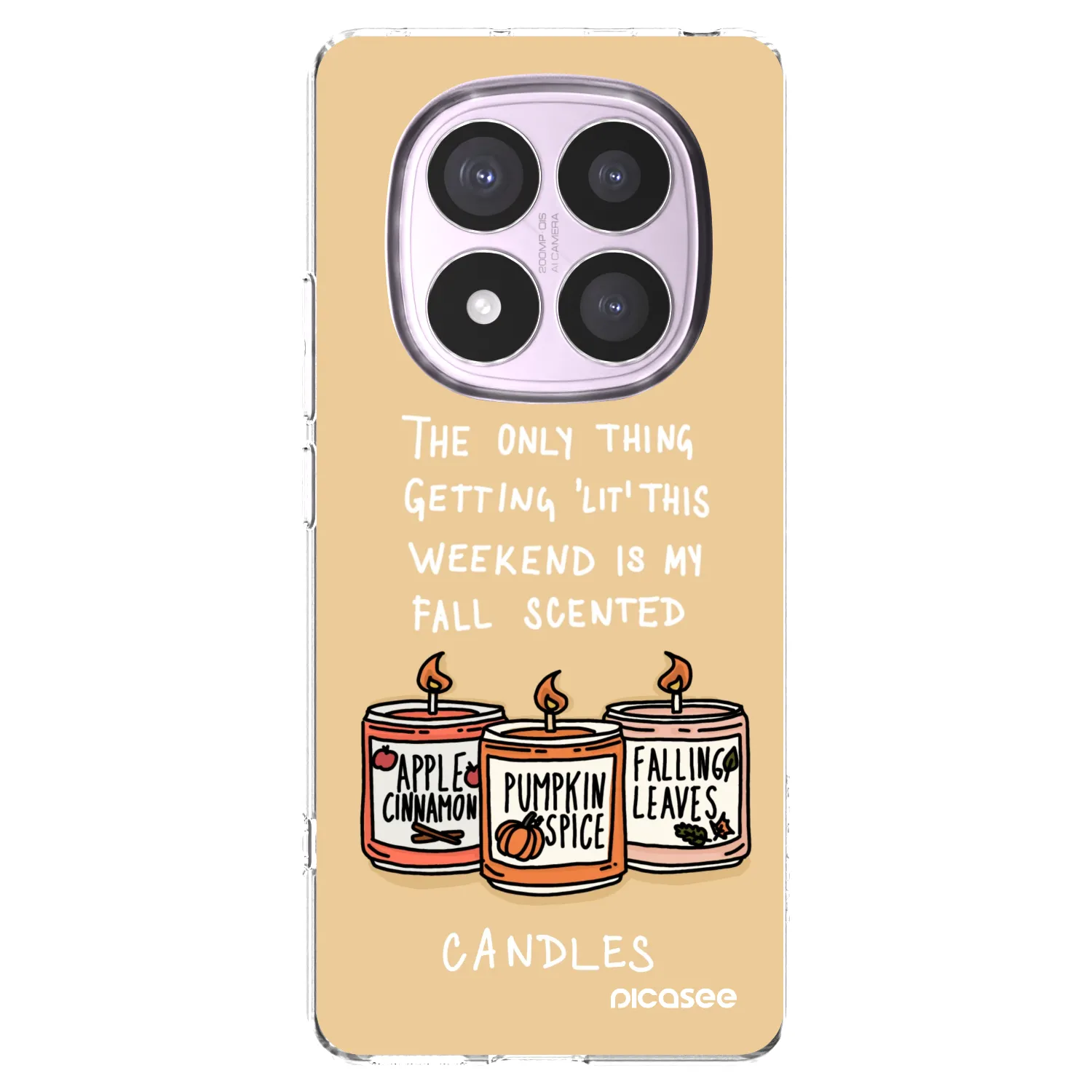 Picasee átlátszó szilikon tok az alábbi mobiltelefonokra Xiaomi Redmi Note 14 Pro 5G - Candles