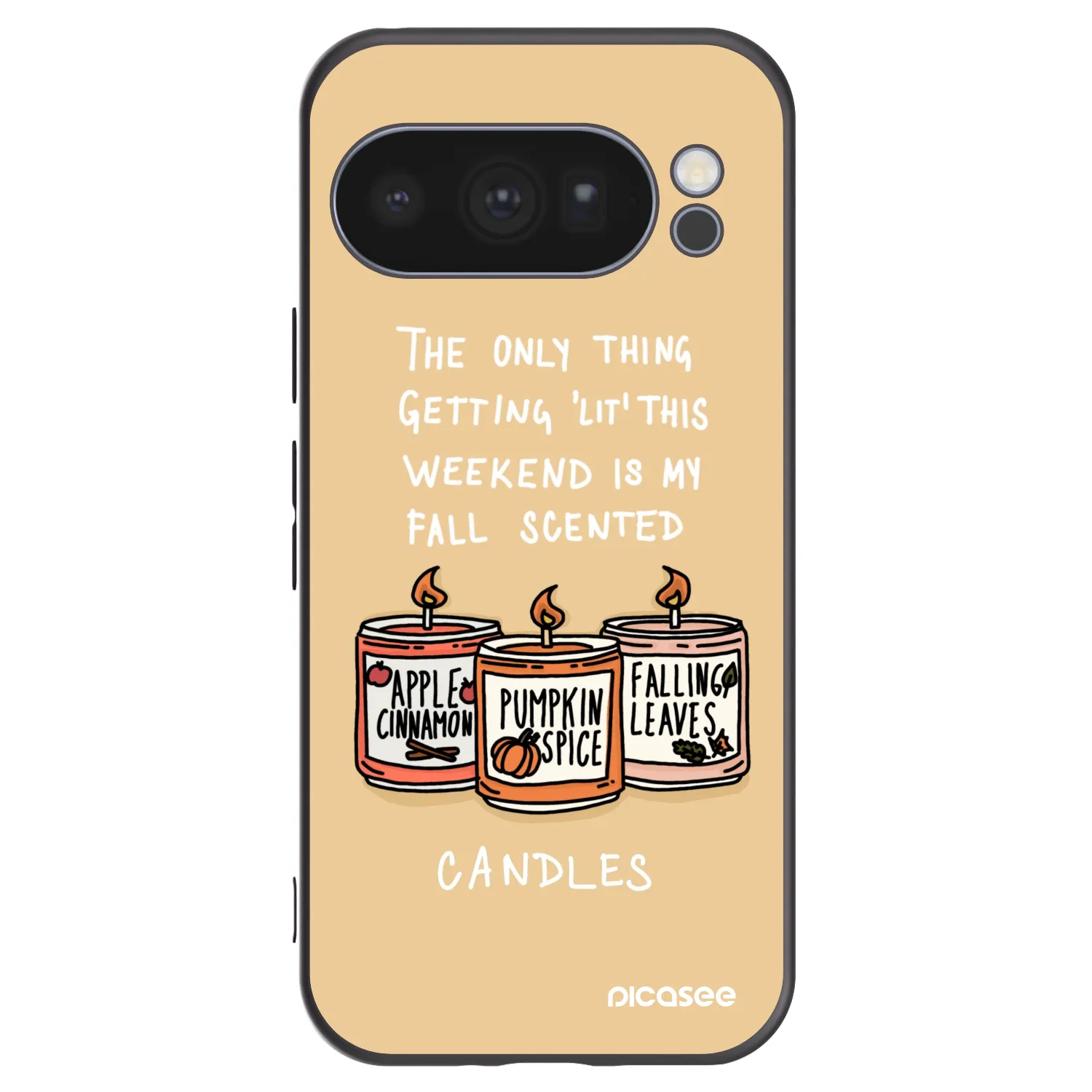 Picasee fekete szilikon tok az alábbi mobiltelefonokra Google Pixel 10 Pro - Candles