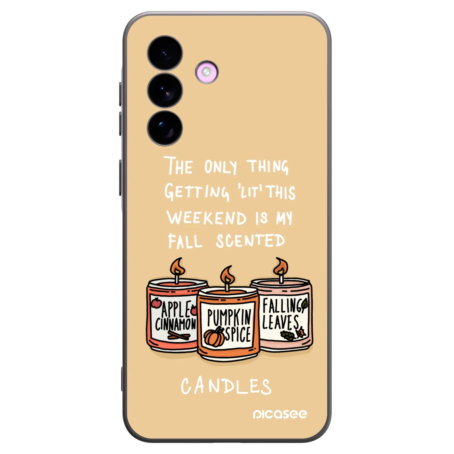 Picasee fekete szilikon tok az alábbi mobiltelefonokra Samsung Galaxy A57 5G - Candles
