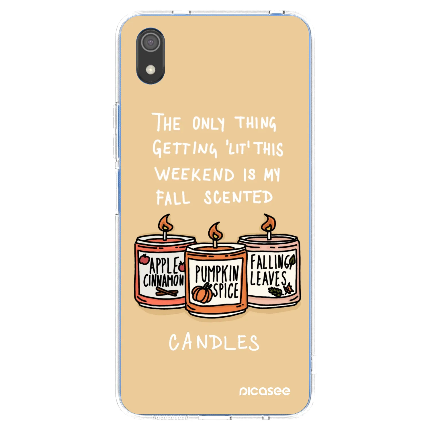 Picasee átlátszó szilikon tok az alábbi mobiltelefonokra Xiaomi Redmi 7A - Candles