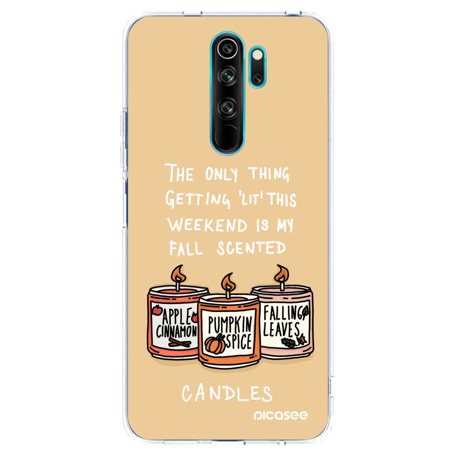 Picasee átlátszó szilikon tok az alábbi mobiltelefonokra Xiaomi Redmi Note 8 Pro - Candles
