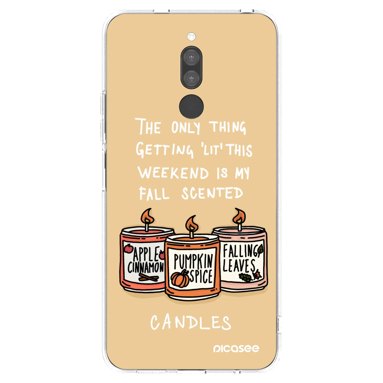 Picasee átlátszó szilikon tok az alábbi mobiltelefonokra Xiaomi Redmi 8 - Candles