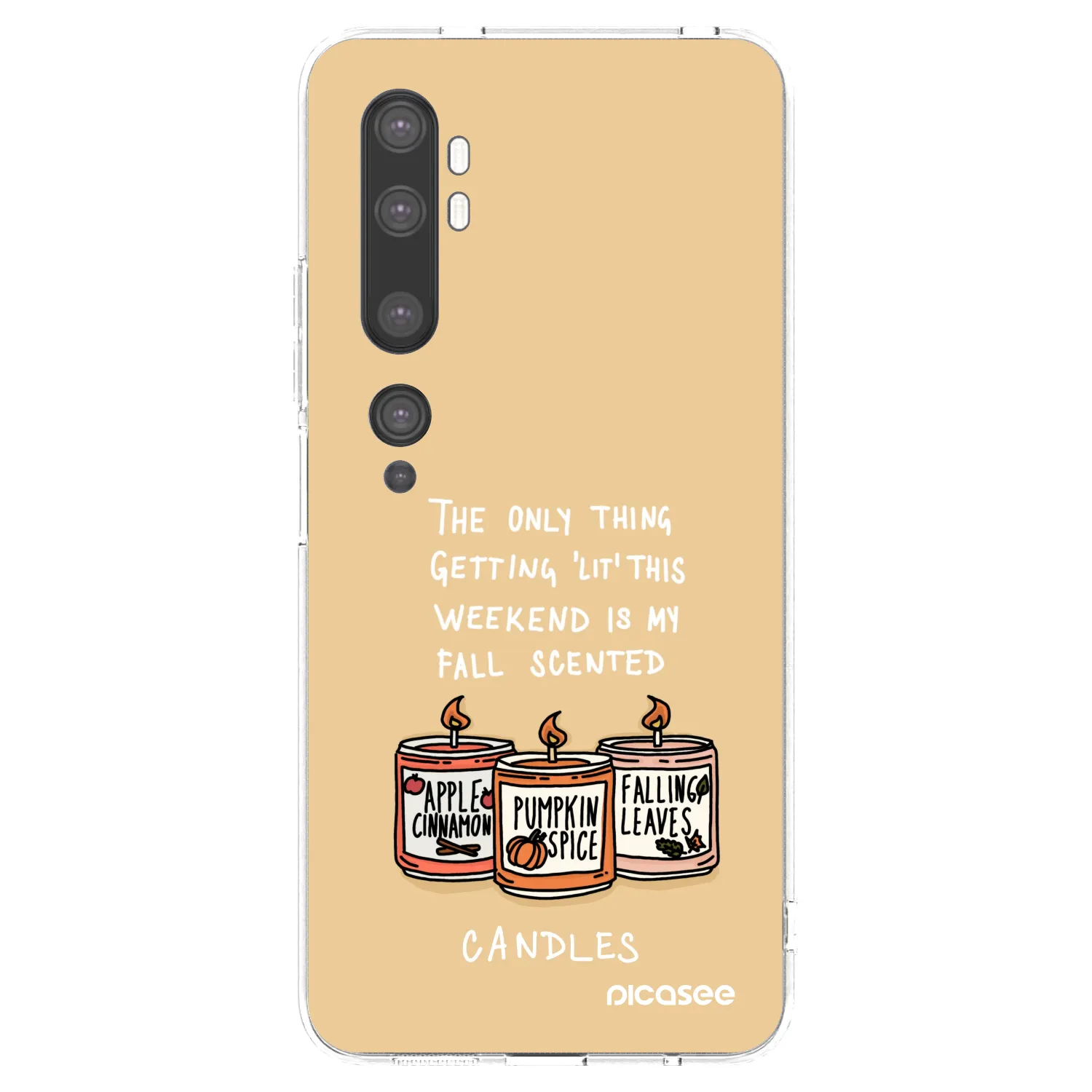 Picasee átlátszó szilikon tok az alábbi mobiltelefonokra Xiaomi Mi Note 10 (Pro) - Candles