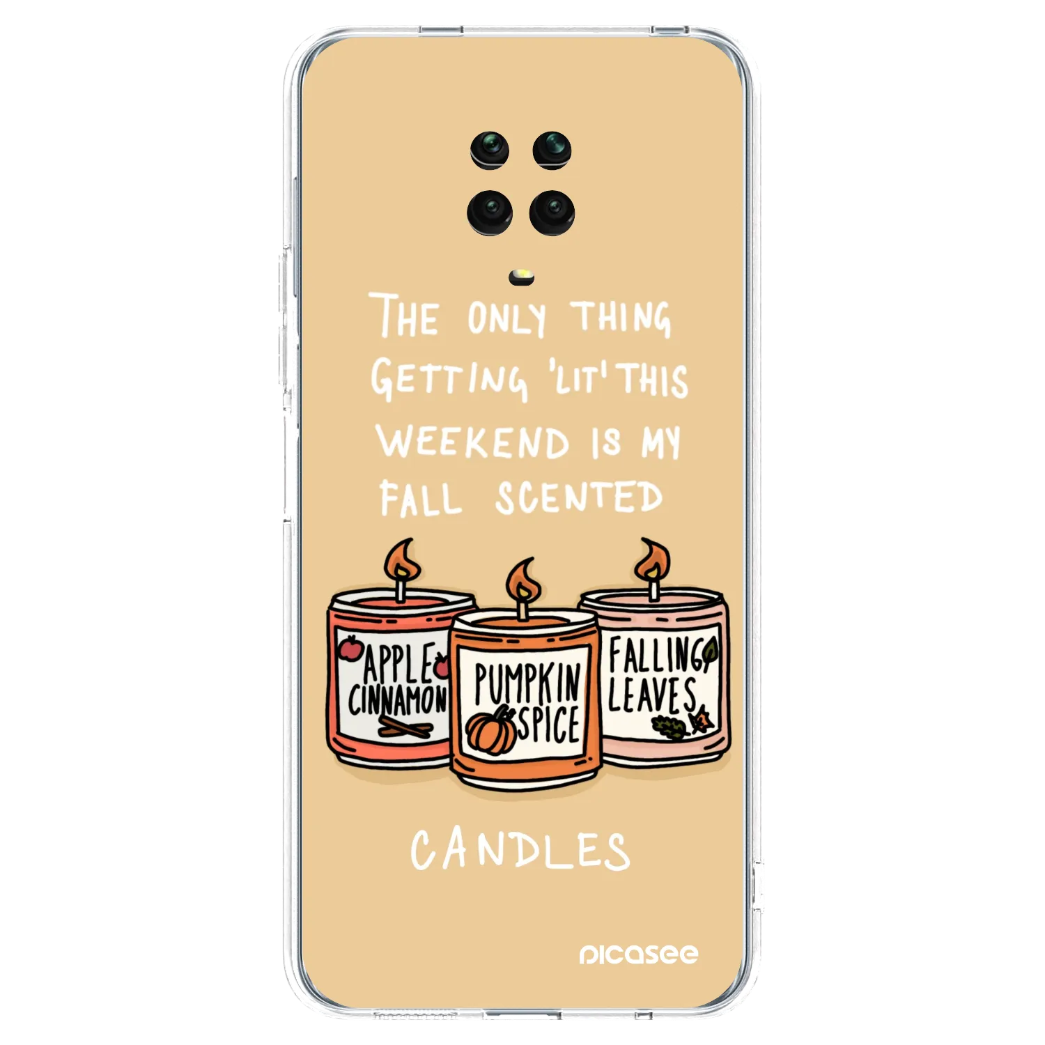 Picasee átlátszó szilikon tok az alábbi mobiltelefonokra Xiaomi Redmi Note 9S - Candles