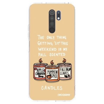 Picasee átlátszó szilikon tok az alábbi mobiltelefonokra Xiaomi Redmi 9 - Candles