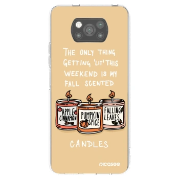 Picasee fekete szilikon tok az alábbi mobiltelefonokra Xiaomi Poco X3 - Candles
