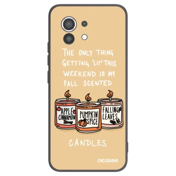 Picasee fekete szilikon tok az alábbi mobiltelefonokra Xiaomi Mi 11 - Candles