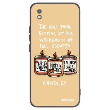 Picasee fekete szilikon tok az alábbi mobiltelefonokra Xiaomi Redmi 9AT - Candles