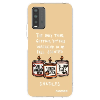 Picasee fekete szilikon tok az alábbi mobiltelefonokra Xiaomi Redmi 9T - Candles
