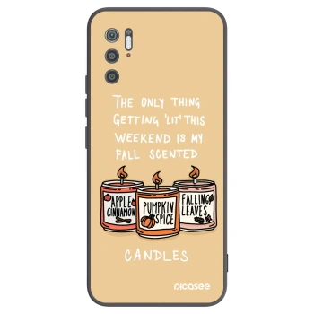 Picasee fekete szilikon tok az alábbi mobiltelefonokra Xiaomi Poco M3 Pro 5G - Candles