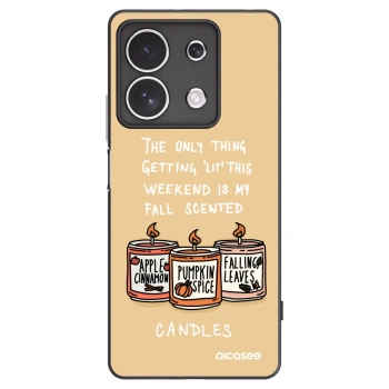 Picasee fekete szilikon tok az alábbi mobiltelefonokra Xiaomi Redmi Note 13 4G - Candles
