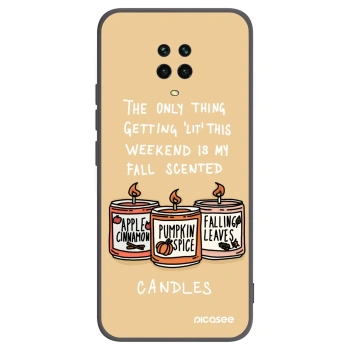 Picasee fekete szilikon tok az alábbi mobiltelefonokra Xiaomi Redmi Note 9S - Candles