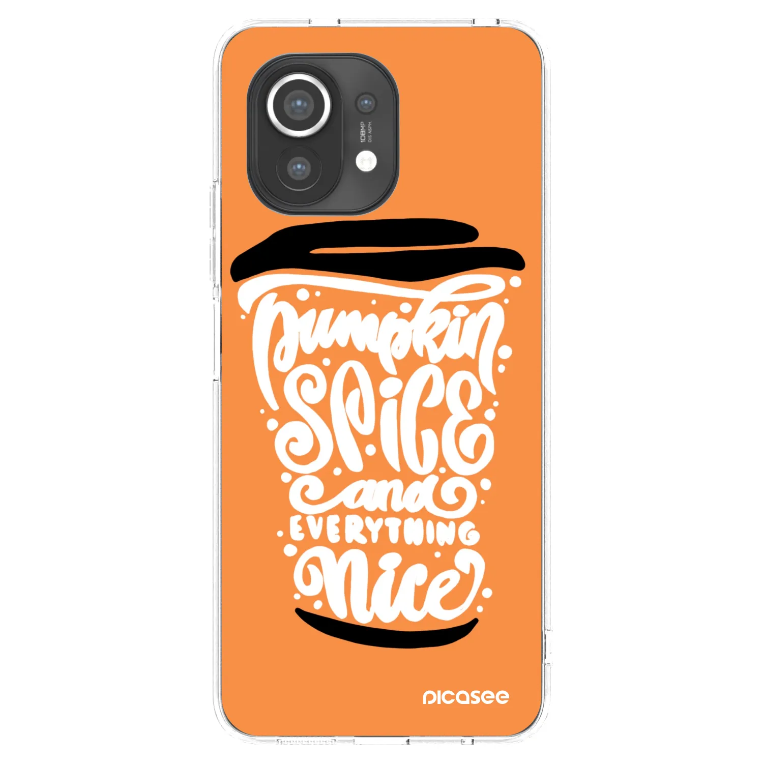 Picasee átlátszó szilikon tok az alábbi mobiltelefonokra Xiaomi Mi 11 - Pumpkin coffee