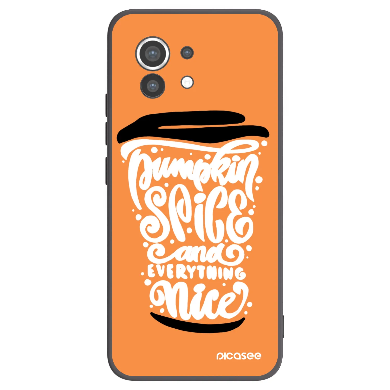Picasee fekete szilikon tok az alábbi mobiltelefonokra Xiaomi Mi 11 - Pumpkin coffee