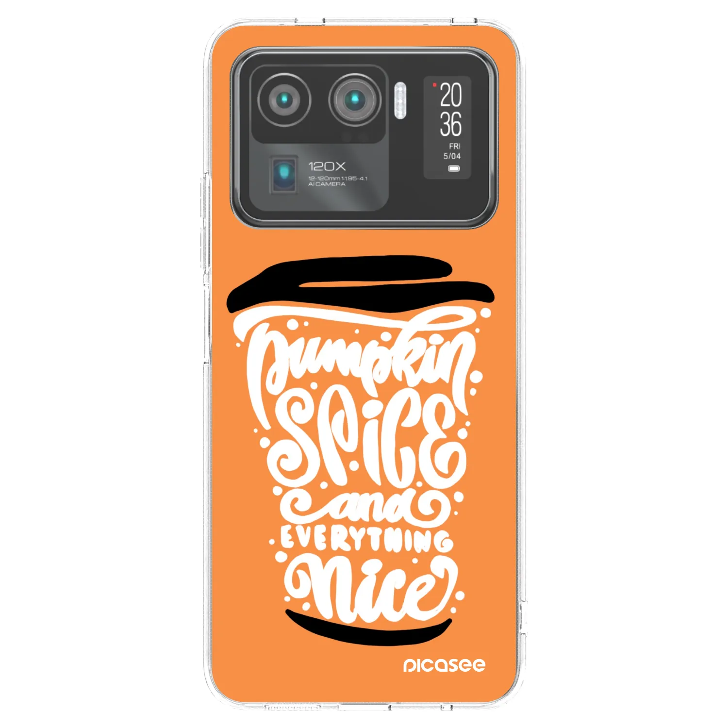 Picasee átlátszó szilikon tok az alábbi mobiltelefonokra Xiaomi Mi 11 Ultra - Pumpkin coffee