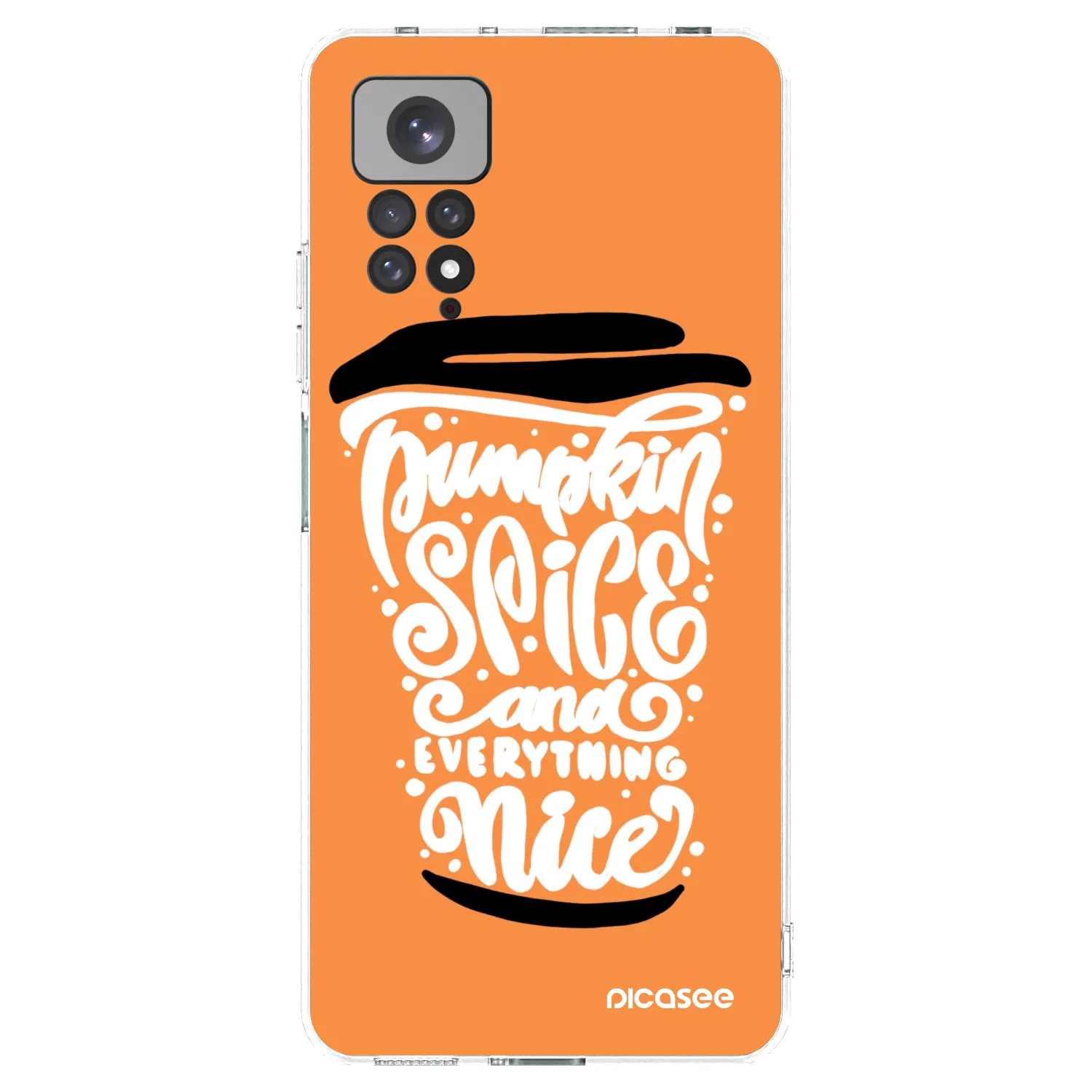 Picasee átlátszó szilikon tok az alábbi mobiltelefonokra Xiaomi Redmi Note 11S 4G - Pumpkin coffee