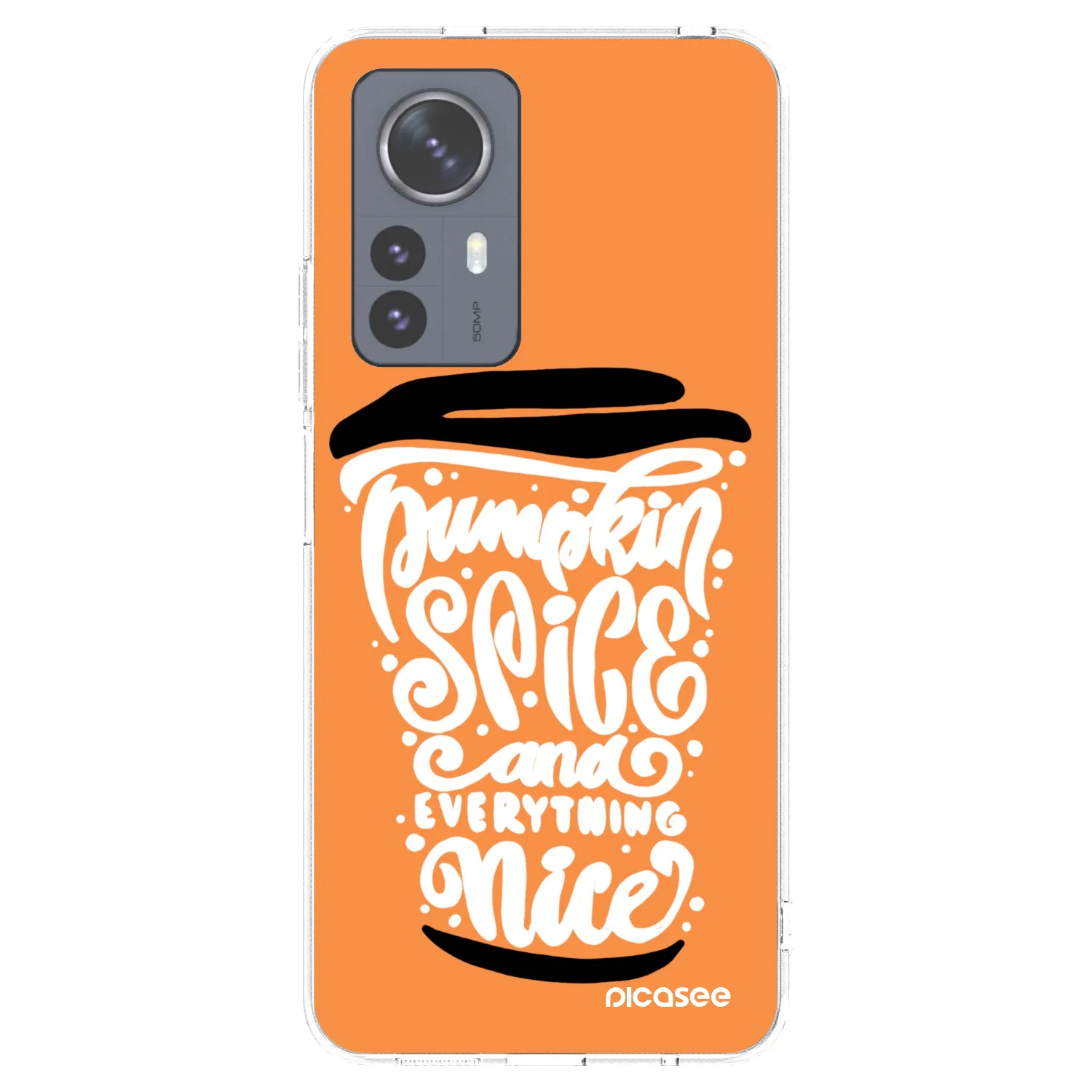 Picasee átlátszó szilikon tok az alábbi mobiltelefonokra Xiaomi 12 Pro - Pumpkin coffee