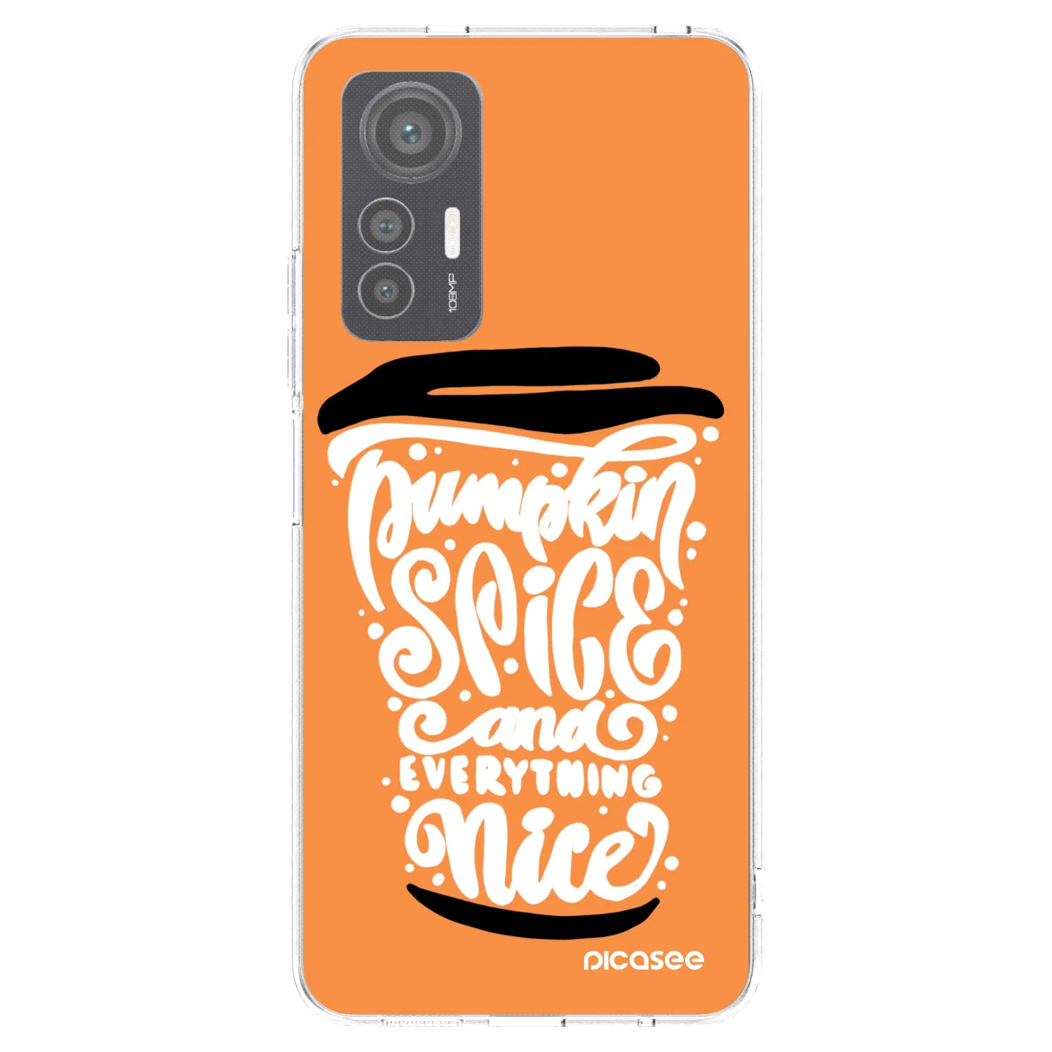 Picasee átlátszó szilikon tok az alábbi mobiltelefonokra Xiaomi 12 Lite - Pumpkin coffee