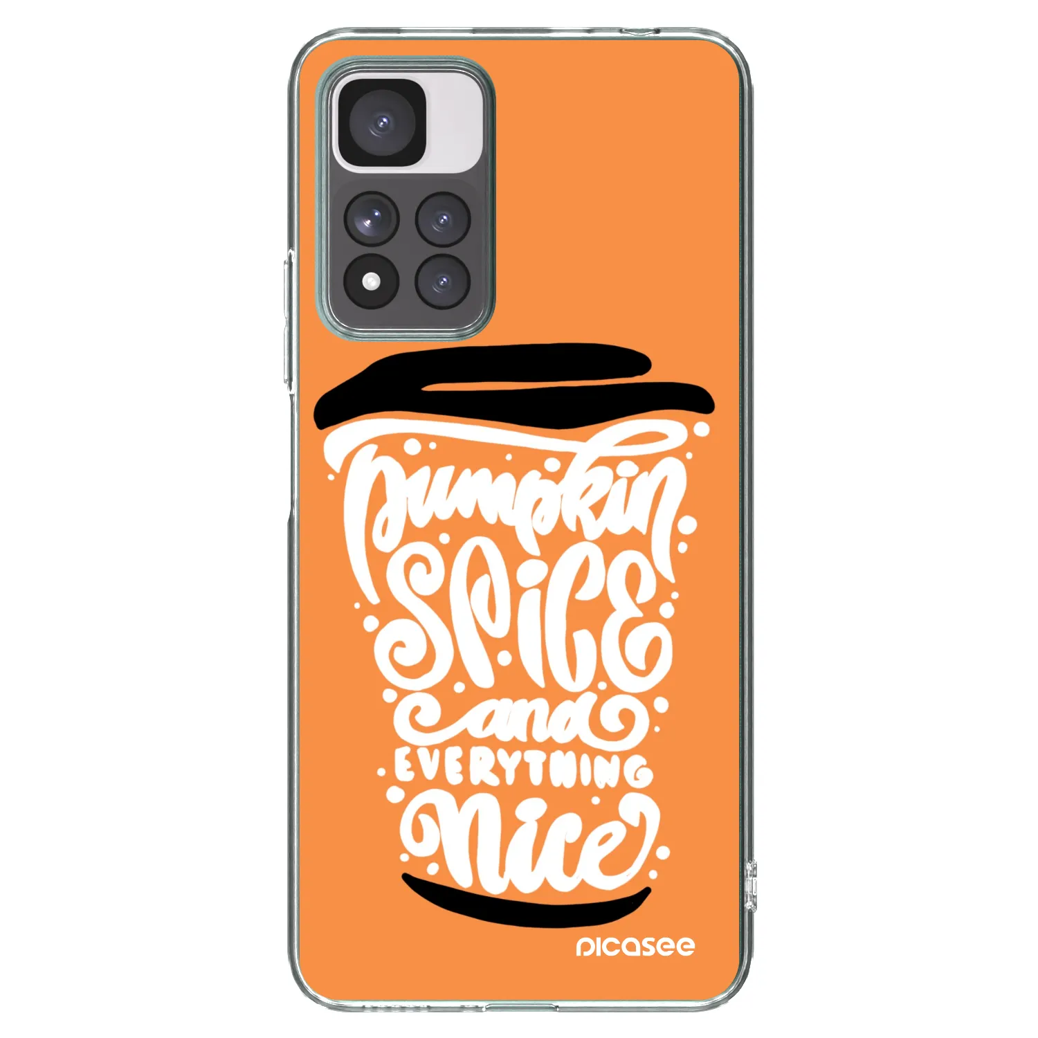 Picasee átlátszó szilikon tok az alábbi mobiltelefonokra Xiaomi Redmi Note 11 Pro+ 5G - Pumpkin coffee