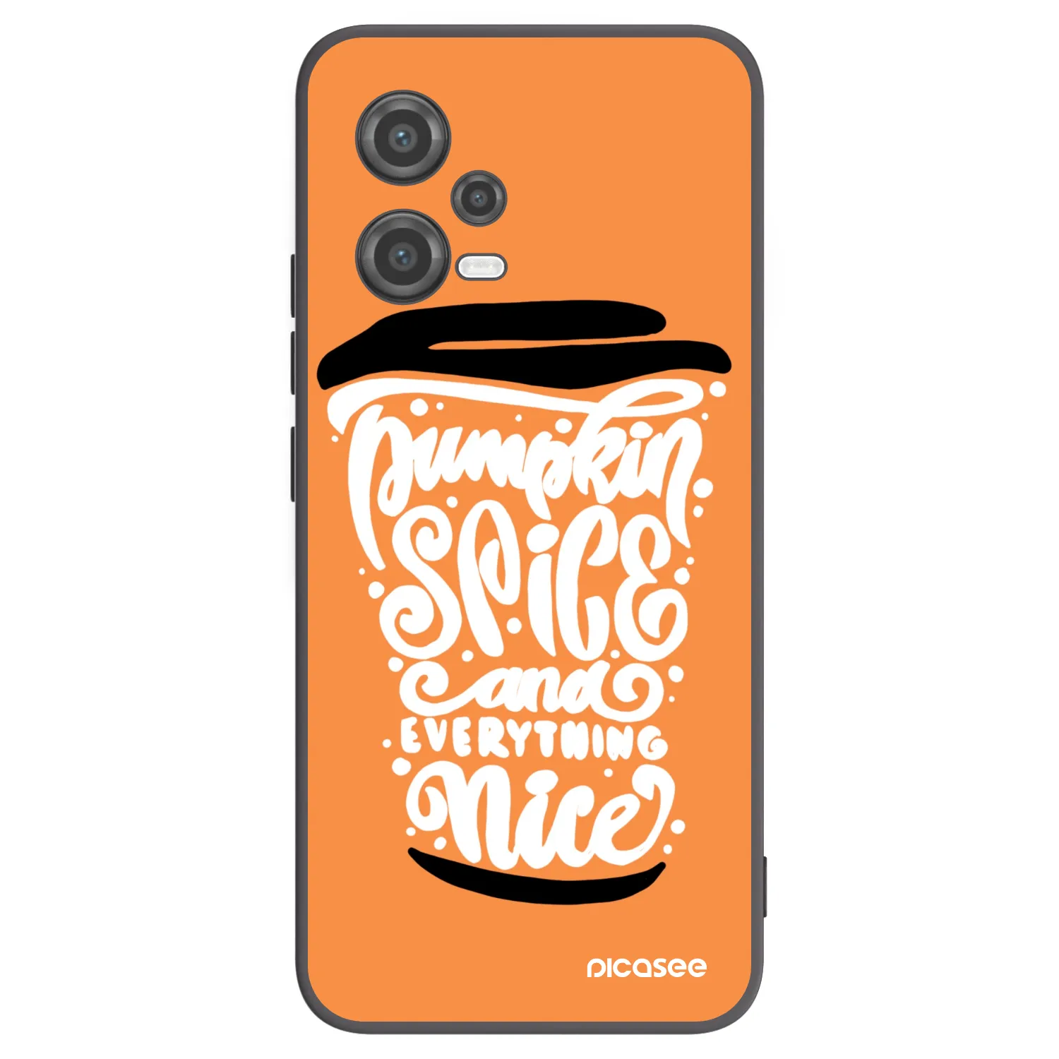 Picasee fekete szilikon tok az alábbi mobiltelefonokra Xiaomi Poco X5 - Pumpkin coffee