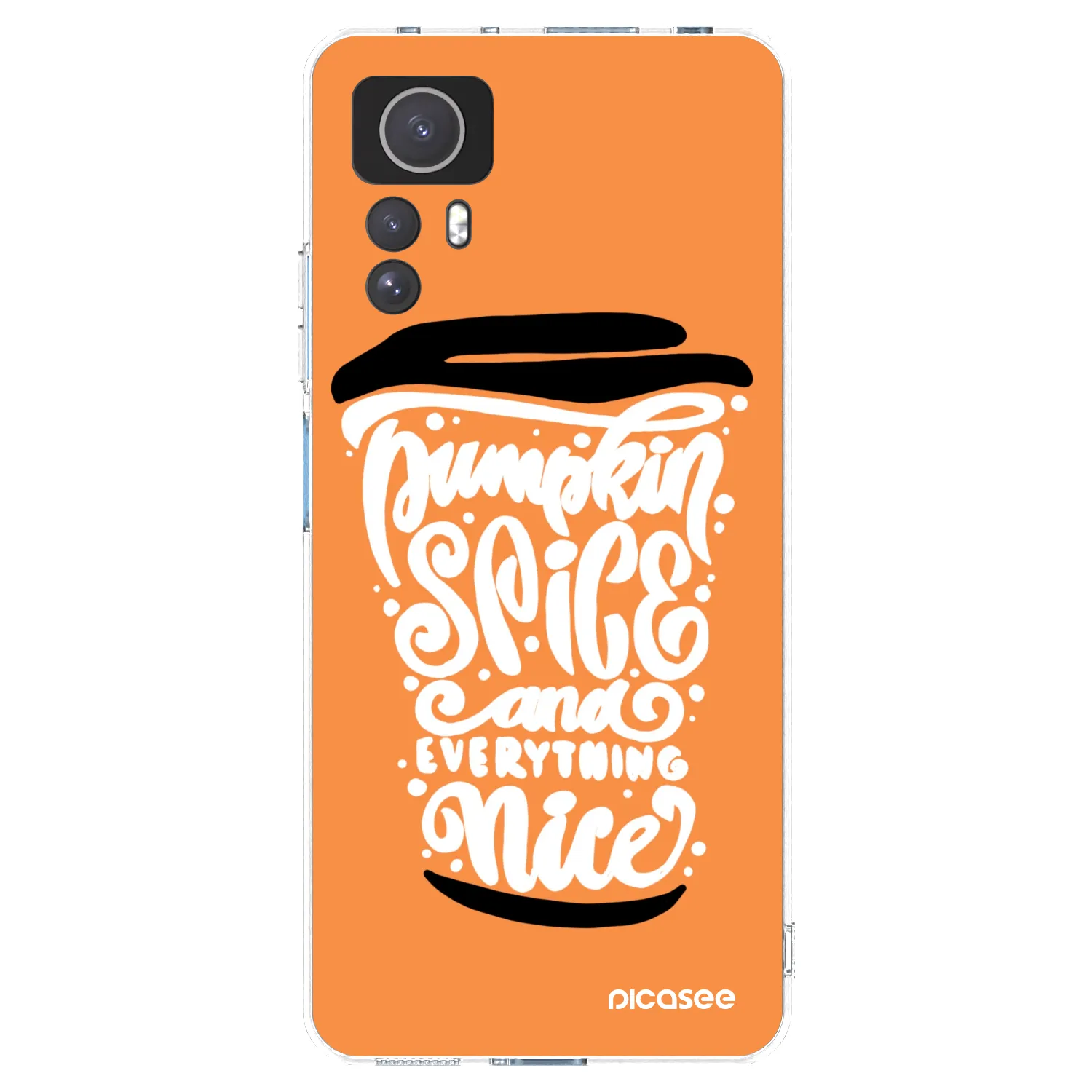 Picasee átlátszó szilikon tok az alábbi mobiltelefonokra Xiaomi Redmi Note 12S - Pumpkin coffee